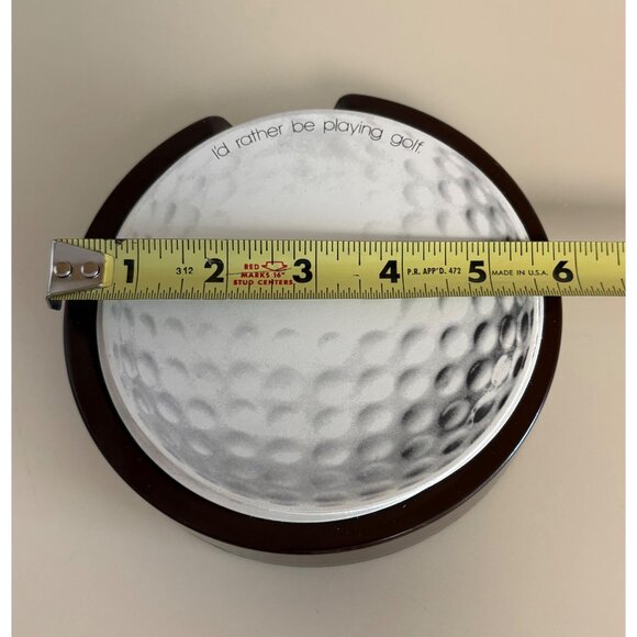 Golf-Themed Notepad Dispenser With Brown Base "Id Rather Be Playing Golf" Design - Picture 5 of 8